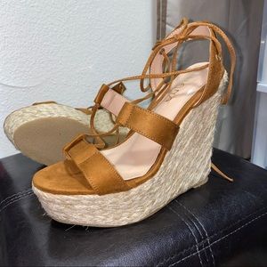 Brown wedges size 7.5